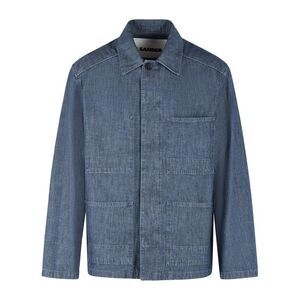Jil Sander Blue Cotton Jacket Men